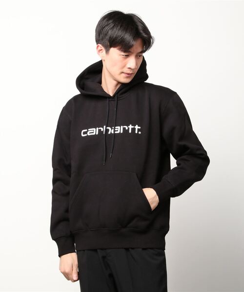 Carhartt WIP(カーハートダブリューアイピー)の「【Carhartt/カーハート】ワンポイント ブランドロゴ刺繍 フードプルパーカー/ HOODED CARHARTT SWEAT SHIRT(パーカー・メンズ・ブラック/パープル/ブルーグリーン・M/L/XL)」の7枚目の写真