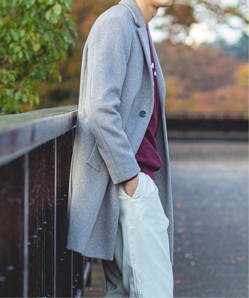 EDIFICE（エディフィス）の「140s ビーバー チェスターコート（チェスターコート・メンズ・ライトグレー/ネイビー/ブラウン/ベージュ系その他・SMALL/MEDIUM/LARGE/X-LARGE）」の16枚目の写真