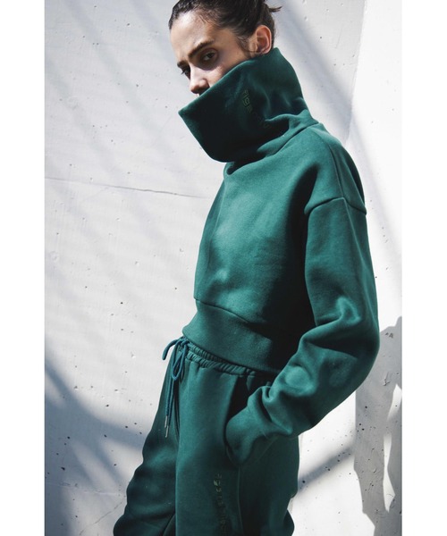 FIG&VIPER（フィグアンドバイパー）の「ハイネックLOGOPO（Tシャツ/カットソー・レディース・グリーン/アイボリー/ダークグレー・FREE）」の3枚目の写真