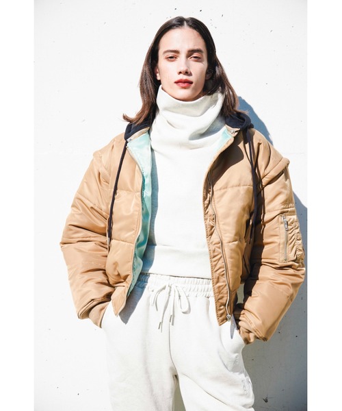 FIG&VIPER（フィグアンドバイパー）の「ハイネックLOGOPO（Tシャツ/カットソー・レディース・グリーン/アイボリー/ダークグレー・FREE）」の13枚目の写真