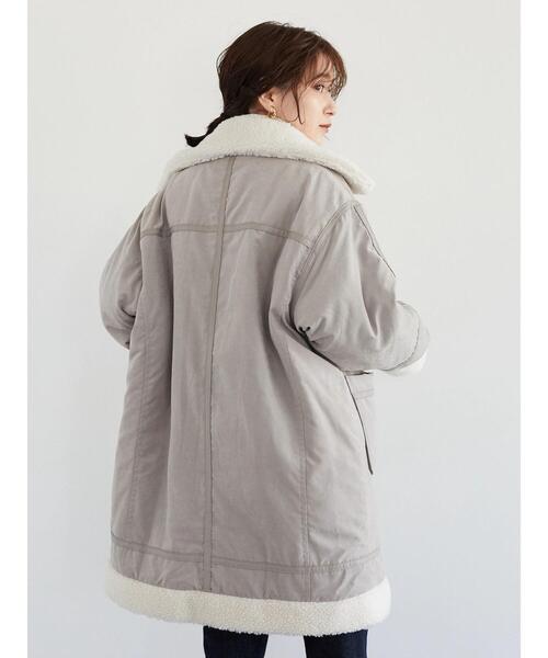 ELENCARE DUE（エレンカーレデュエ）の「・ELENCARE DUE パイピングナカワタコート＊（その他アウター・レディース・ベージュ/ブラウン・FREE）」の4枚目の写真