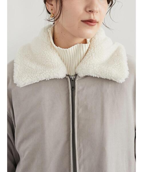 ELENCARE DUE（エレンカーレデュエ）の「・ELENCARE DUE パイピングナカワタコート＊（その他アウター・レディース・ベージュ/ブラウン・FREE）」の5枚目の写真