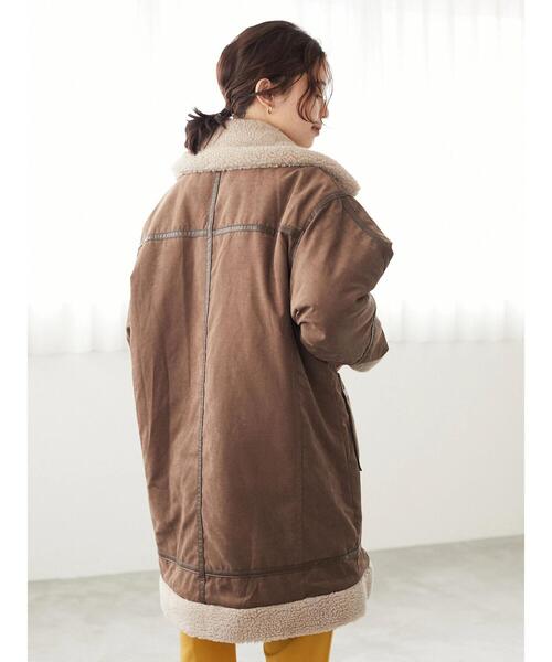 ELENCARE DUE（エレンカーレデュエ）の「・ELENCARE DUE パイピングナカワタコート＊（その他アウター・レディース・ベージュ/ブラウン・FREE）」の14枚目の写真