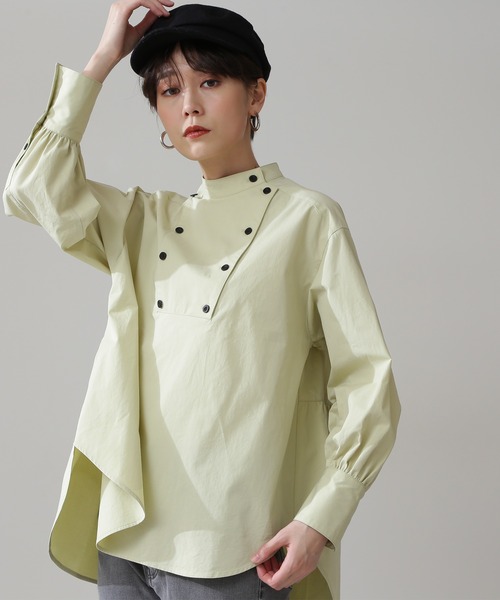 N.（N. Natural Beauty Basic）（エヌエヌナチュラルビューティーベーシック）の「◆ダブルボタンチュニックブラウス（シャツ/ブラウス・レディース・イエロー/クリーム・MEDIUM）」の2枚目の写真