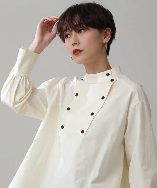 N.（N. Natural Beauty Basic）（エヌエヌナチュラルビューティーベーシック）の「◆ダブルボタンチュニックブラウス（シャツ/ブラウス・レディース・イエロー/クリーム・MEDIUM）」の6枚目の写真