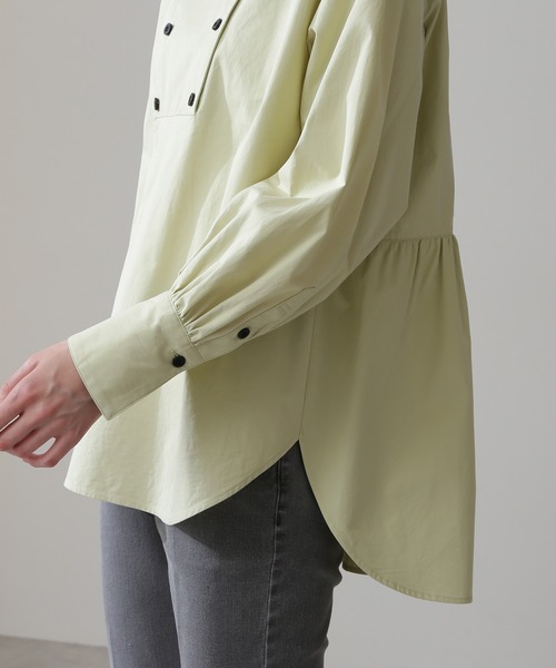 N.（N. Natural Beauty Basic）（エヌエヌナチュラルビューティーベーシック）の「◆ダブルボタンチュニックブラウス（シャツ/ブラウス・レディース・イエロー/クリーム・MEDIUM）」の13枚目の写真