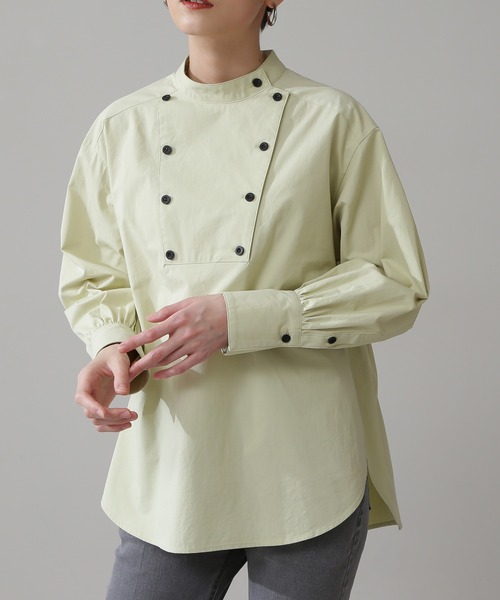 N.（N. Natural Beauty Basic）（エヌエヌナチュラルビューティーベーシック）の「◆ダブルボタンチュニックブラウス（シャツ/ブラウス・レディース・イエロー/クリーム・MEDIUM）」の11枚目の写真