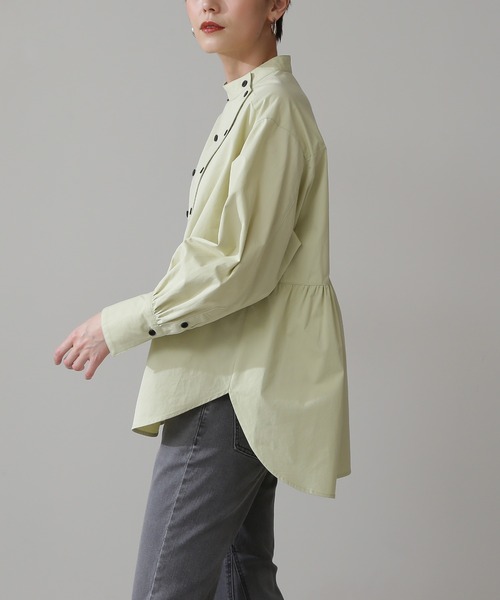 N.（N. Natural Beauty Basic）（エヌエヌナチュラルビューティーベーシック）の「◆ダブルボタンチュニックブラウス（シャツ/ブラウス・レディース・イエロー/クリーム・MEDIUM）」の9枚目の写真