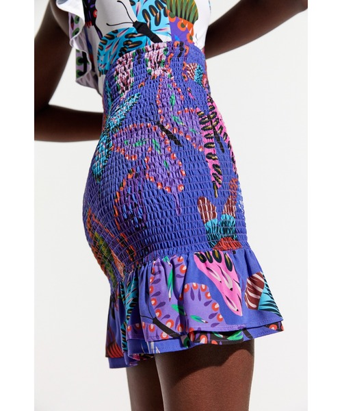 Desigual(デシグアル)の「蝶々 サステナブル ミニスカート(スカート・レディース・ブルー・S/M/L/XS/XL)」の6枚目の写真