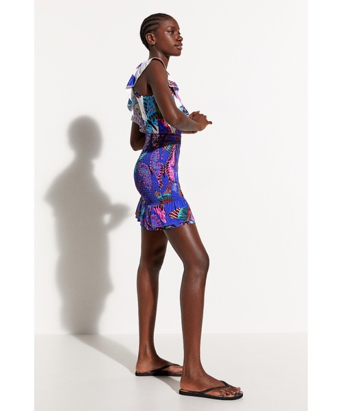 Desigual(デシグアル)の「蝶々 サステナブル ミニスカート(スカート・レディース・ブルー・S/M/L/XS/XL)」の3枚目の写真