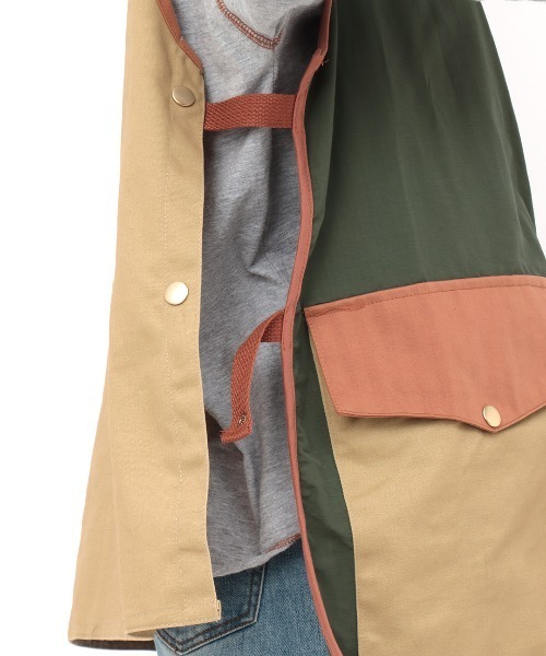 チチカカ（チチカカ）の「【ユニセックス】ミリタリーミックスエプロンベスト（エプロン・レディース・ベージュ/ブラック・FREE）」の16枚目の写真