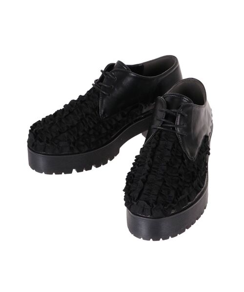 merry jenny（メリージェニー）の「フリルレースアップシューズ（その他シューズ・レディース・ブラック/オフホワイト/ピンク・MEDIUM/LARGE）」の17枚目の写真