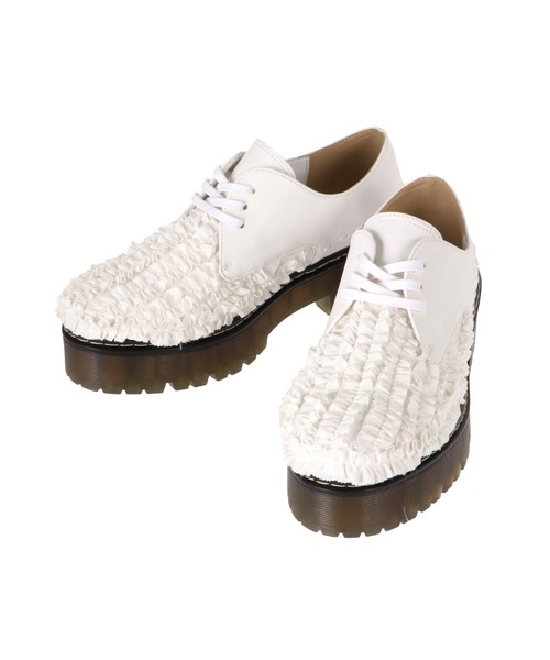 merry jenny（メリージェニー）の「フリルレースアップシューズ（その他シューズ・レディース・ブラック/オフホワイト/ピンク・MEDIUM/LARGE）」の11枚目の写真