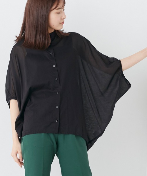 OMNES（オムネス）の「100sローン ドルマンブラウス（シャツ/ブラウス・レディース・ホワイト/ブラック/サックスブルー・FREE）」の3枚目の写真