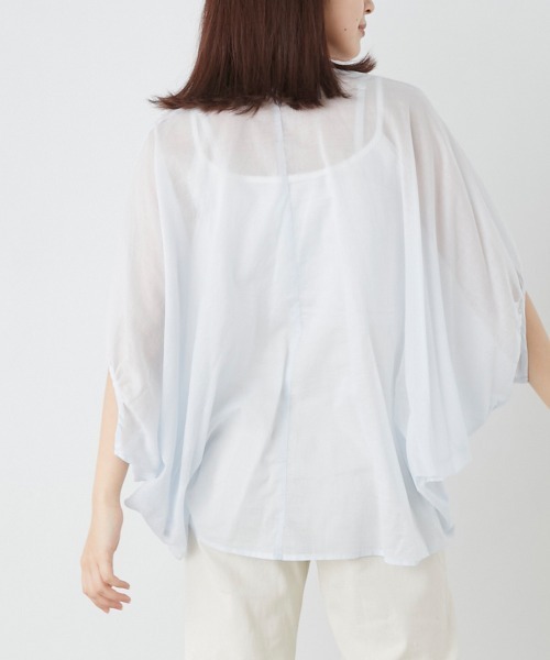 OMNES（オムネス）の「100sローン ドルマンブラウス（シャツ/ブラウス・レディース・ホワイト/ブラック/サックスブルー・FREE）」の14枚目の写真