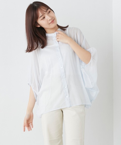 OMNES（オムネス）の「100sローン ドルマンブラウス（シャツ/ブラウス・レディース・ホワイト/ブラック/サックスブルー・FREE）」の16枚目の写真