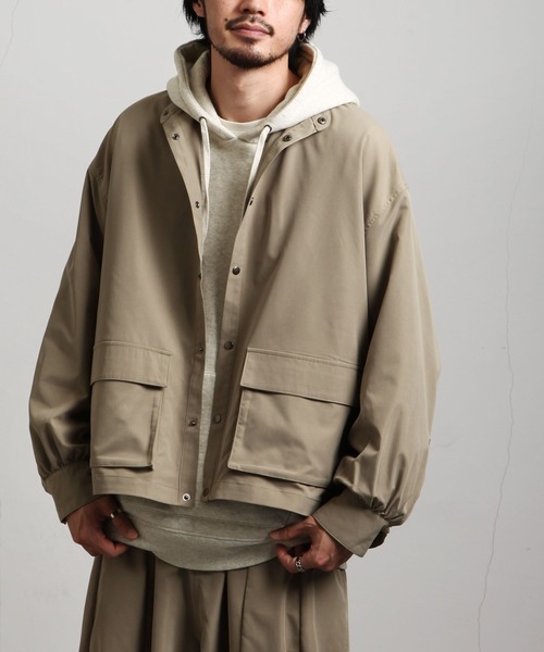 UNCORD（アンコード）の「【UNCORD】WIDE LOOSER SHIRTJACKET/ワイドルーズシャツジャケット（ミリタリージャケット・メンズ・カーキ/ベージュ/ブラック・MEDIUM/X-LARGE/LARGE）」の3枚目の写真