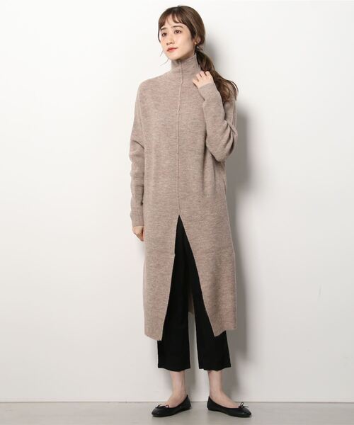 LA PEAU DE GEM（ラポドゥジェム）の「【LA PEAU DE GEM】タートルネックニットワンピース（ワンピース・レディース・ベージュ/グレー・FREE）」の14枚目の写真