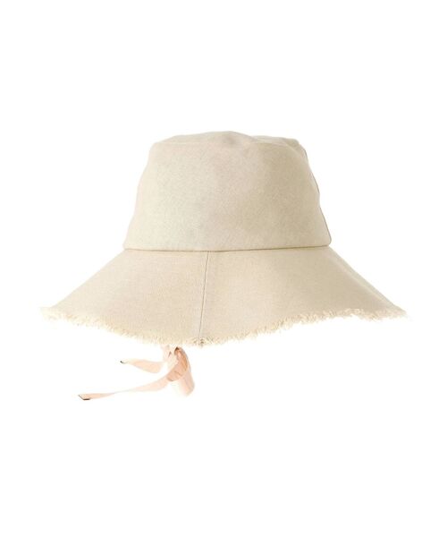 CALNAMUR（カルナムール）の「ロゴテープ付きハット（ハット・レディース・アイボリー/ブラウン・FREE）」の11枚目の写真
