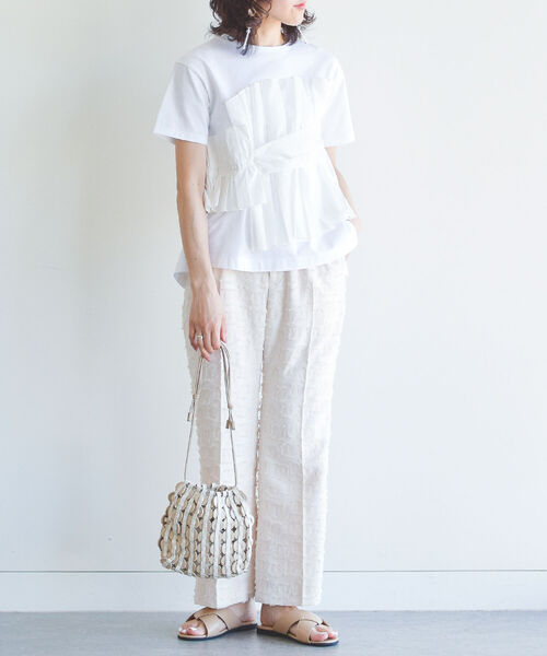 Ray BEAMS（レイビームス）の「RBS / フェイクレザー リング バッグ（ハンドバッグ・レディース・ベージュ/ブラック・ONE SIZE）」の15枚目の写真