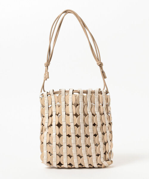 Ray BEAMS（レイビームス）の「RBS / フェイクレザー リング バッグ（ハンドバッグ・レディース・ベージュ/ブラック・ONE SIZE）」の12枚目の写真