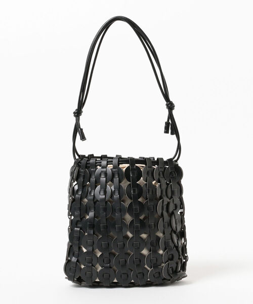 Ray BEAMS（レイビームス）の「RBS / フェイクレザー リング バッグ（ハンドバッグ・レディース・ベージュ/ブラック・ONE SIZE）」の5枚目の写真