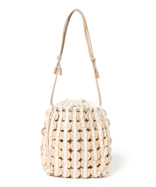 Ray BEAMS（レイビームス）の「RBS / フェイクレザー リング バッグ（ハンドバッグ・レディース・ベージュ/ブラック・ONE SIZE）」の22枚目の写真