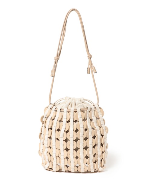 Ray BEAMS（レイビームス）の「RBS / フェイクレザー リング バッグ（ハンドバッグ・レディース・ベージュ/ブラック・ONE SIZE）」の20枚目の写真