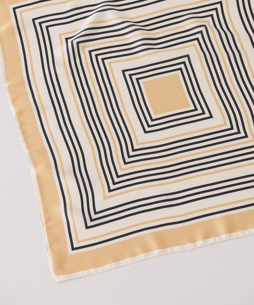 KATHARINE ROSS(キャサリンロス)の「【KATHARINE ROSS】カラーラインボーダー柄ミニスカーフ WEB限定(バンダナ/スカーフ・レディース・ベージュ/ネイビー/オレンジ/グリーン・MEDIUM)」の17枚目の写真