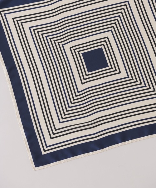 KATHARINE ROSS(キャサリンロス)の「【KATHARINE ROSS】カラーラインボーダー柄ミニスカーフ WEB限定(バンダナ/スカーフ・レディース・ベージュ/ネイビー/オレンジ/グリーン・MEDIUM)」の14枚目の写真