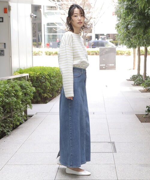 THE SHOP TK （ザ ショップ ティーケー ）の「◆【FUDGE７月号掲載】バスクボーダーTシャツ（Tシャツ/カットソー・レディース・ライトグリーン系2/ネイビー系2/オレンジ系その他4/チャコール・13/14/12）」の14枚目の写真