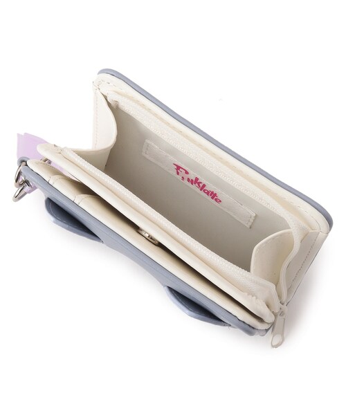 PINK-latte（ピンクラテ）の「◆ネコ耳二つ折り財布（財布・キッズ・ブラック/ライトグリーン/ライトパープル・00）」の4枚目の写真