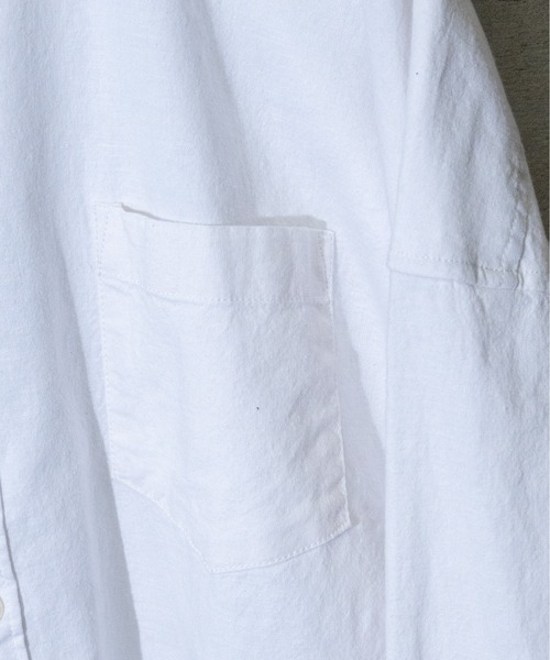JOHN'S CLOSET(ジョンズクローゼット)の「【i】綿麻ストレッチバンドカラーシャツ(シャツ/ブラウス・メンズ・カーキ/ブラック/ネイビー/モカ/ホワイト・LARGE/MEDIUM/X-LARGE)」の7枚目の写真