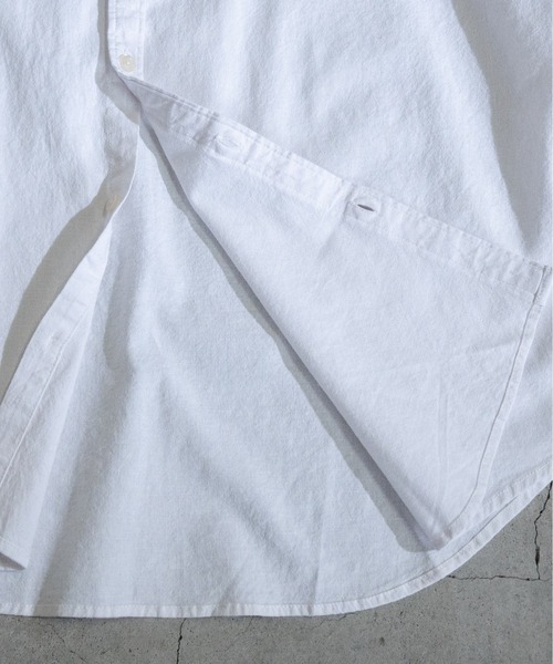 JOHN'S CLOSET(ジョンズクローゼット)の「【i】綿麻ストレッチバンドカラーシャツ(シャツ/ブラウス・メンズ・カーキ/ブラック/ネイビー/モカ/ホワイト・LARGE/MEDIUM/X-LARGE)」の9枚目の写真