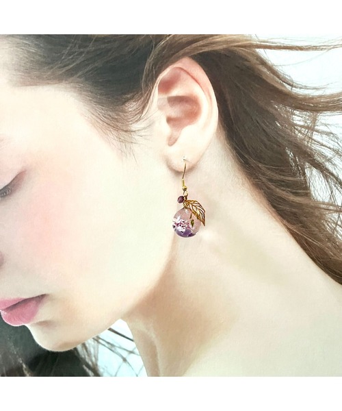 tone(トーン)の「【Willija】金属アレルギー対応《石の果実》ピアス(MA)(ピアス(両耳用)・レディース・ホワイト/パープル/レッド/ピンク/ブルー/グリーン・FREE)」の13枚目の写真