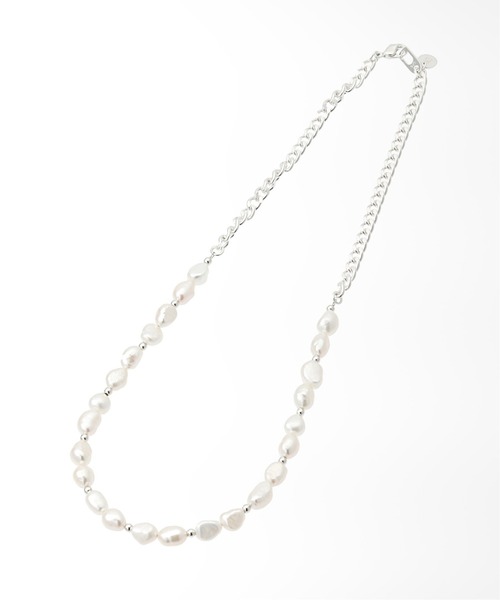 EDIFICE SELECT（エディフィスセレクト）の「【OURA / オーラ】Combination pearl necklace 01（ネックレス・メンズ・シルバー・FREE）」の2枚目の写真