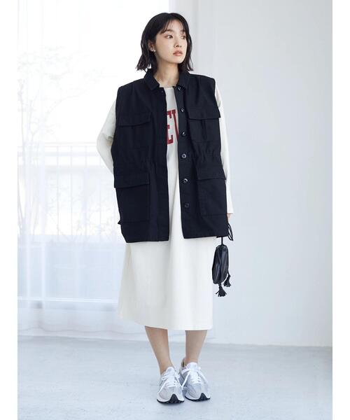 Green　Parks（グリーンパークス）の「ロゴロンTワンピース（ワンピース・レディース・サックスブルー/アイボリー・FREE）」の21枚目の写真