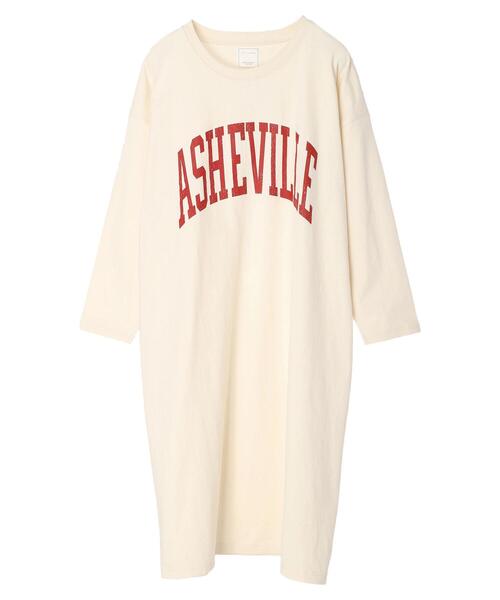 Green　Parks（グリーンパークス）の「ロゴロンTワンピース（ワンピース・レディース・サックスブルー/アイボリー・FREE）」の13枚目の写真