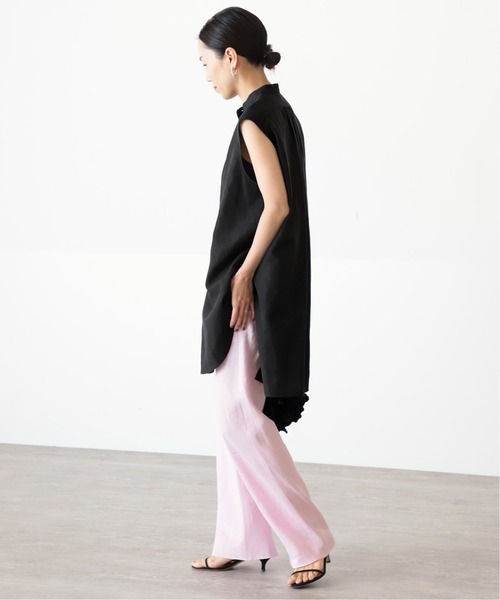 VERMEIL par iena（ヴェルメイユパーイエナ）の「ピンタックノースリーブシャツ◆（シャツ/ブラウス・レディース・ホワイト/ブラック・FREE）」の5枚目の写真