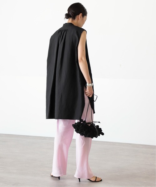 VERMEIL par iena（ヴェルメイユパーイエナ）の「ピンタックノースリーブシャツ◆（シャツ/ブラウス・レディース・ホワイト/ブラック・FREE）」の6枚目の写真