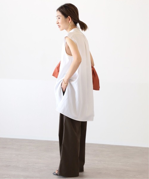 VERMEIL par iena（ヴェルメイユパーイエナ）の「ピンタックノースリーブシャツ◆（シャツ/ブラウス・レディース・ホワイト/ブラック・FREE）」の13枚目の写真