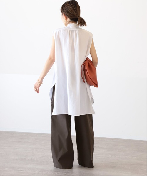 VERMEIL par iena（ヴェルメイユパーイエナ）の「ピンタックノースリーブシャツ◆（シャツ/ブラウス・レディース・ホワイト/ブラック・FREE）」の14枚目の写真