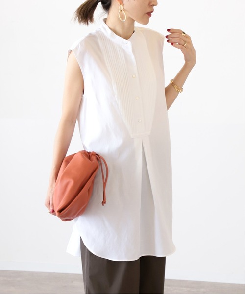 VERMEIL par iena（ヴェルメイユパーイエナ）の「ピンタックノースリーブシャツ◆（シャツ/ブラウス・レディース・ホワイト/ブラック・FREE）」の15枚目の写真