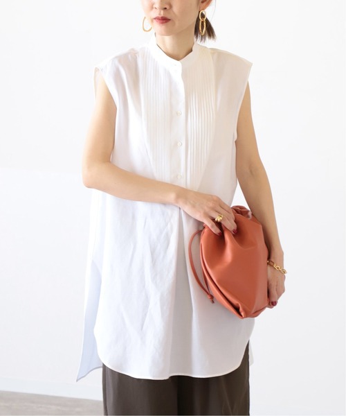 VERMEIL par iena（ヴェルメイユパーイエナ）の「ピンタックノースリーブシャツ◆（シャツ/ブラウス・レディース・ホワイト/ブラック・FREE）」の18枚目の写真