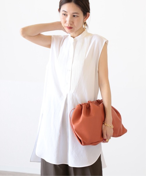 VERMEIL par iena（ヴェルメイユパーイエナ）の「ピンタックノースリーブシャツ◆（シャツ/ブラウス・レディース・ホワイト/ブラック・FREE）」の19枚目の写真