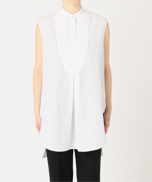 VERMEIL par iena（ヴェルメイユパーイエナ）の「ピンタックノースリーブシャツ◆（シャツ/ブラウス・レディース・ホワイト/ブラック・FREE）」の20枚目の写真