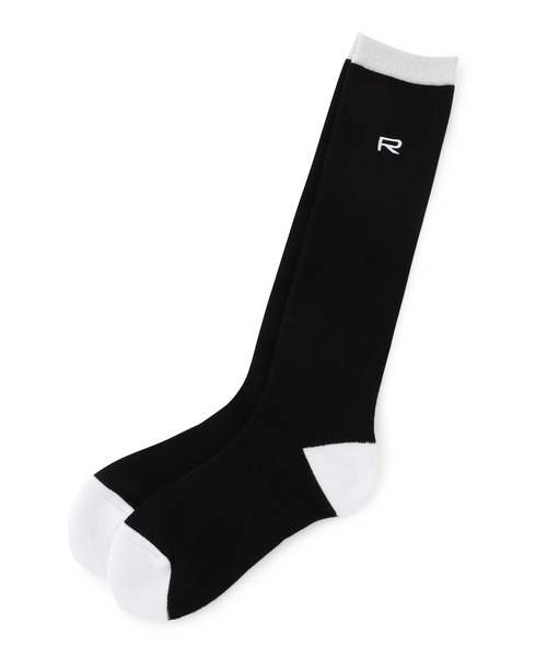 JUN&ROPE'（ジュンアンドロペ）の「【抗菌防臭】ラメラインハイソックス（ソックス/靴下・レディース・ブラック/ホワイト/ネイビー・FREE）」の2枚目の写真