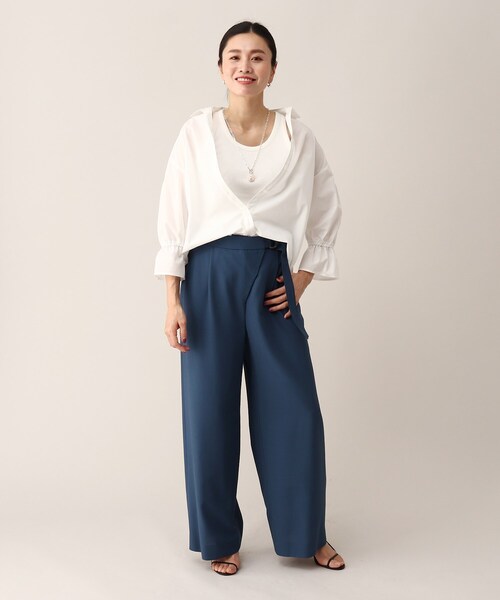 UNTITLED（アンタイトル）の「◆イージーケア スキッパーブラウス【洗える】（シャツ/ブラウス・レディース・ブラック系1/ネイビー系2/ホワイト系・02/48/04/00/44）」の22枚目の写真