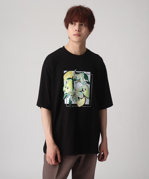 tk.TAKEO KIKUCHI(ティーケータケオキクチ)の「◆リリーアンドフルーツカットソー(Tシャツ/カットソー・メンズ・ホワイト/ブラック/モスグリーン・01/02/03)」の18枚目の写真