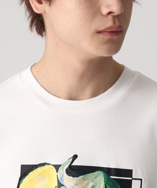 tk.TAKEO KIKUCHI(ティーケータケオキクチ)の「◆リリーアンドフルーツカットソー(Tシャツ/カットソー・メンズ・ホワイト/ブラック/モスグリーン・01/02/03)」の4枚目の写真